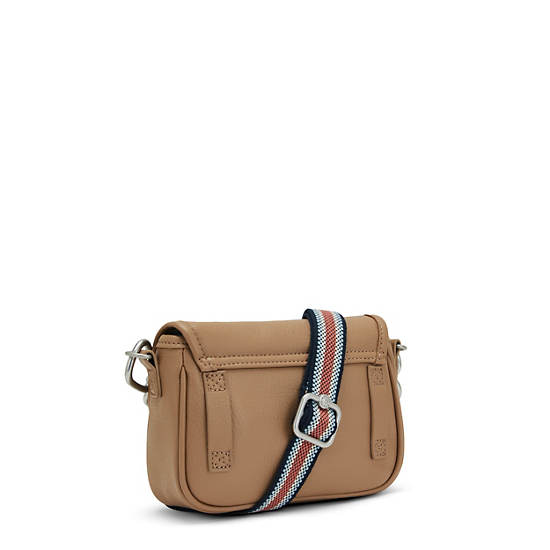 Kipling Inaki Small Crossbody Bags Soft Almond PB | CA 1176KO